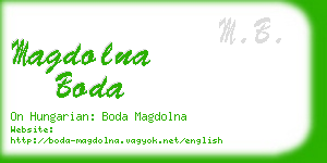 magdolna boda business card